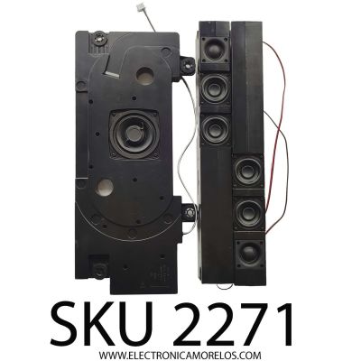 KIT DE BOCINAS PARA TV TCL / NUMERO DE PARTE 12302-500109 / 42-WDF380-XX3G-V0H / 6Ω 15W / BG040324-C1-X1-V0H / MODELO 98R754	